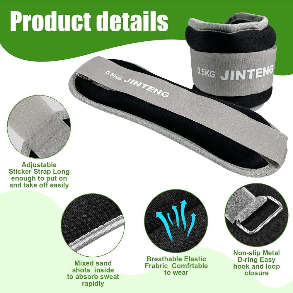 Adjustable Ankle & Wrist Weights for Fitness Training