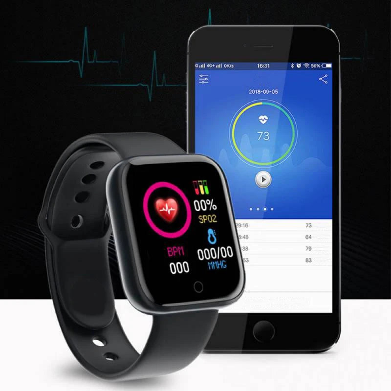 Smart Fitness Watch with Bluetooth Call & Health Tracking