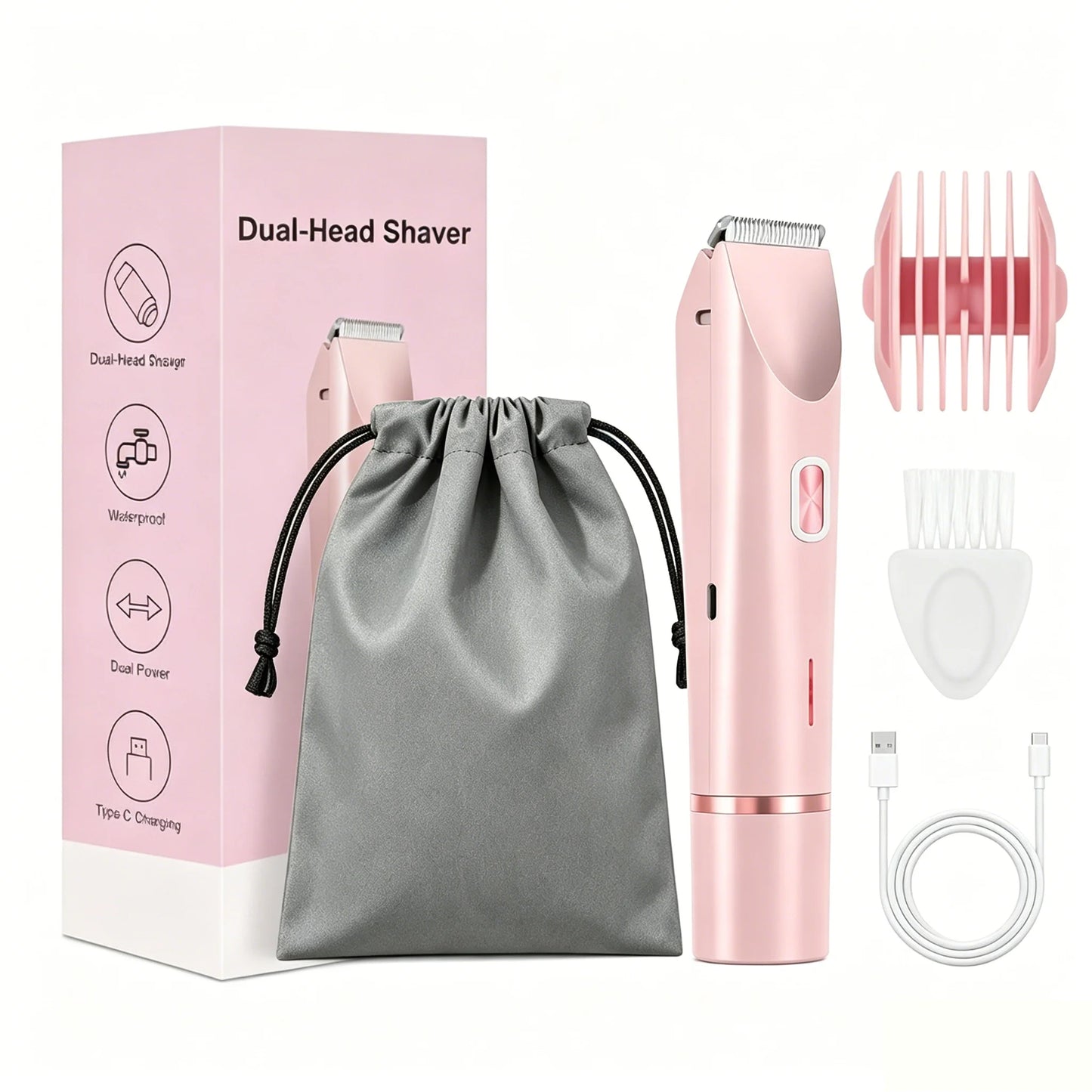 Electric Women's Dual Head Shaver & Hair Trimmer
