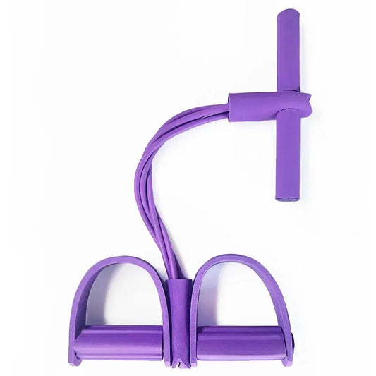 Four-Tube Pedal Resistance Band Fitness Trainer Tool