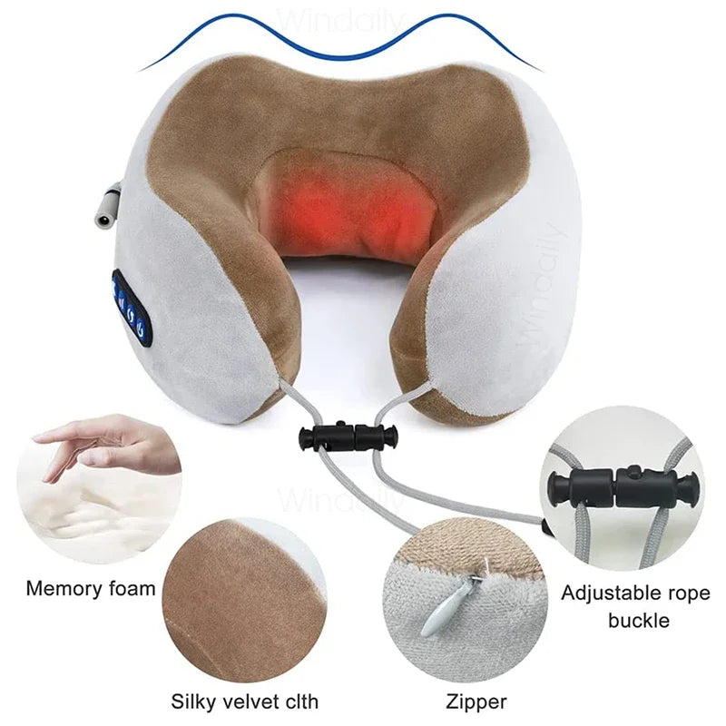 Electric Neck Massager with Heat & Vibration
