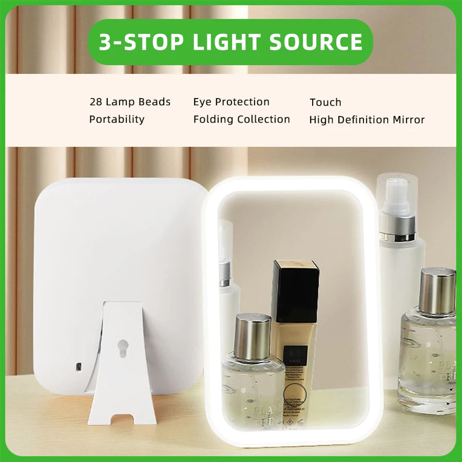 LED Touch Makeup Mirror with 3 Light Modes