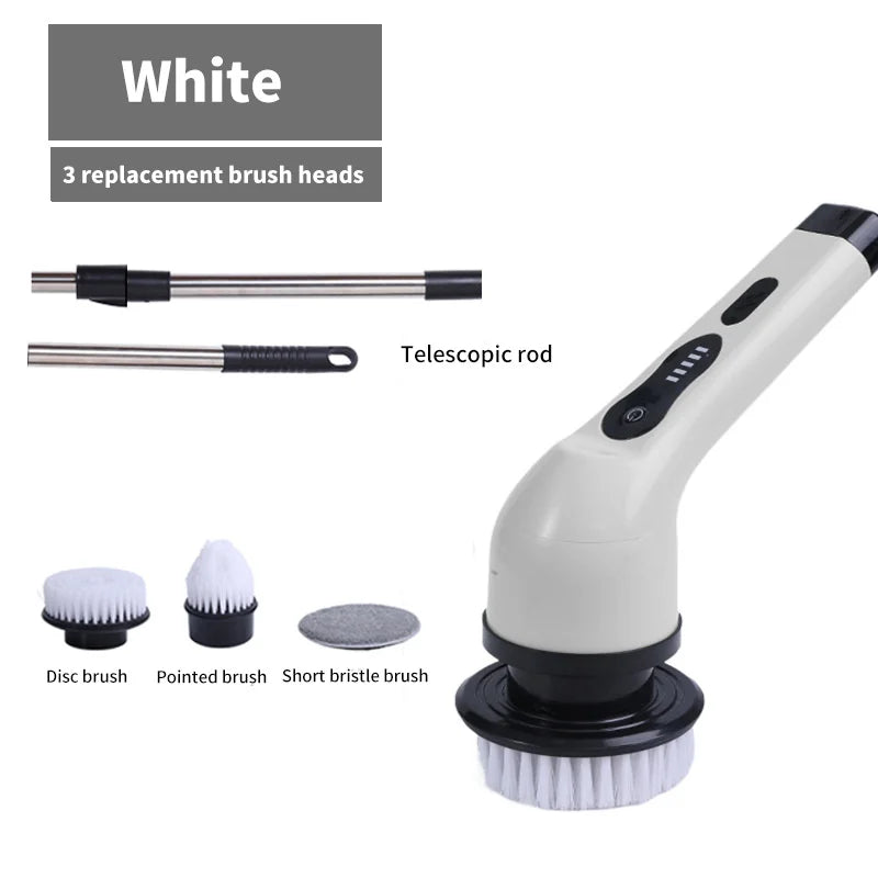 9-in-1 Electric Spin Cleaning Brush Home Scrubber Tool