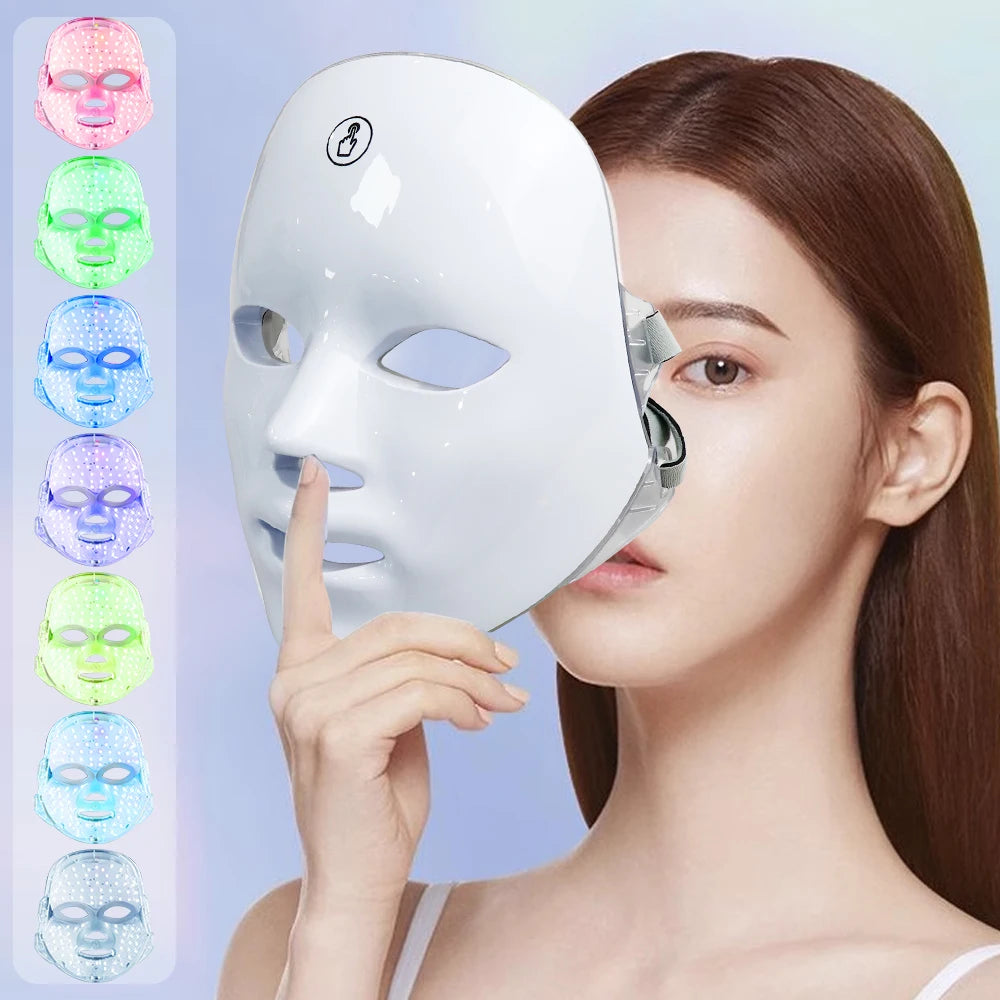 7-Colour LED Facial Mask – Skin Rejuvenation & Firming Device