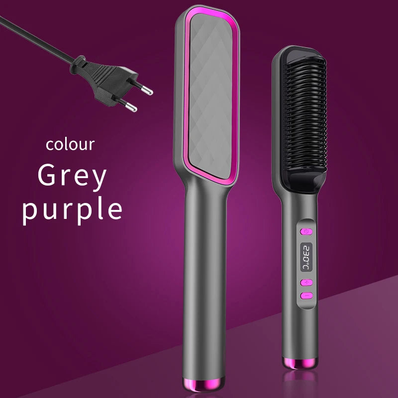Electric Hot Comb Hair Straightening Brush Ionic Design