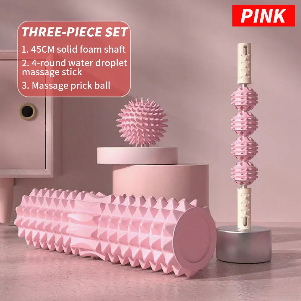 3-Piece Foam Roller & Massage Ball Fitness Set