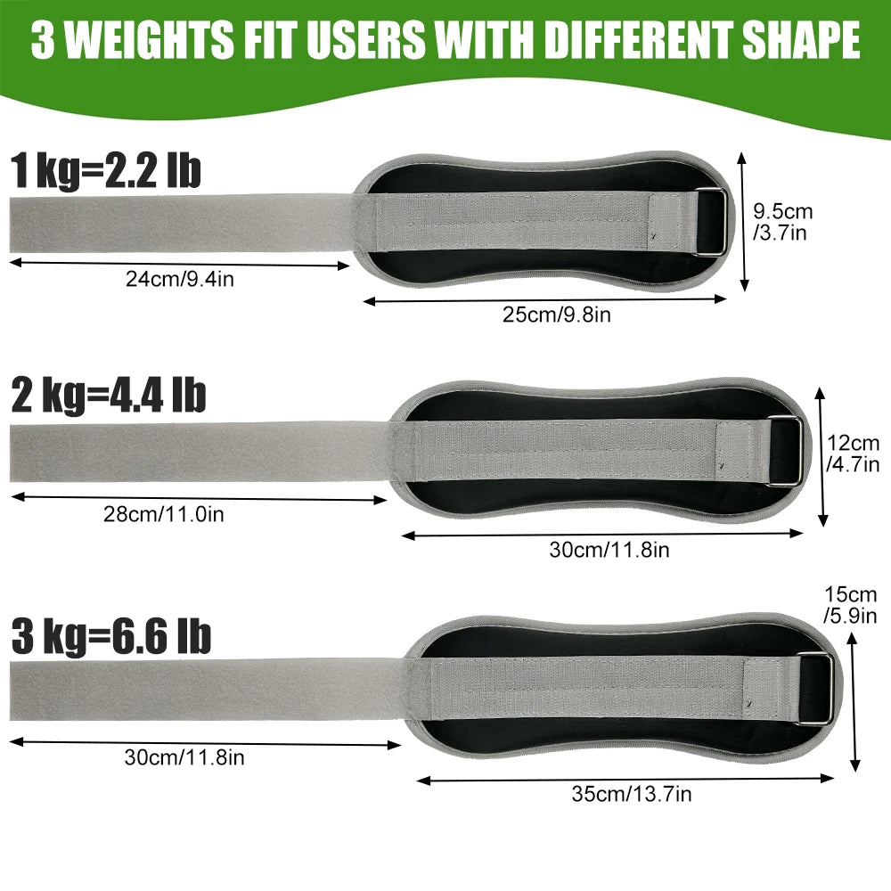 Adjustable Ankle & Wrist Weights for Fitness Training