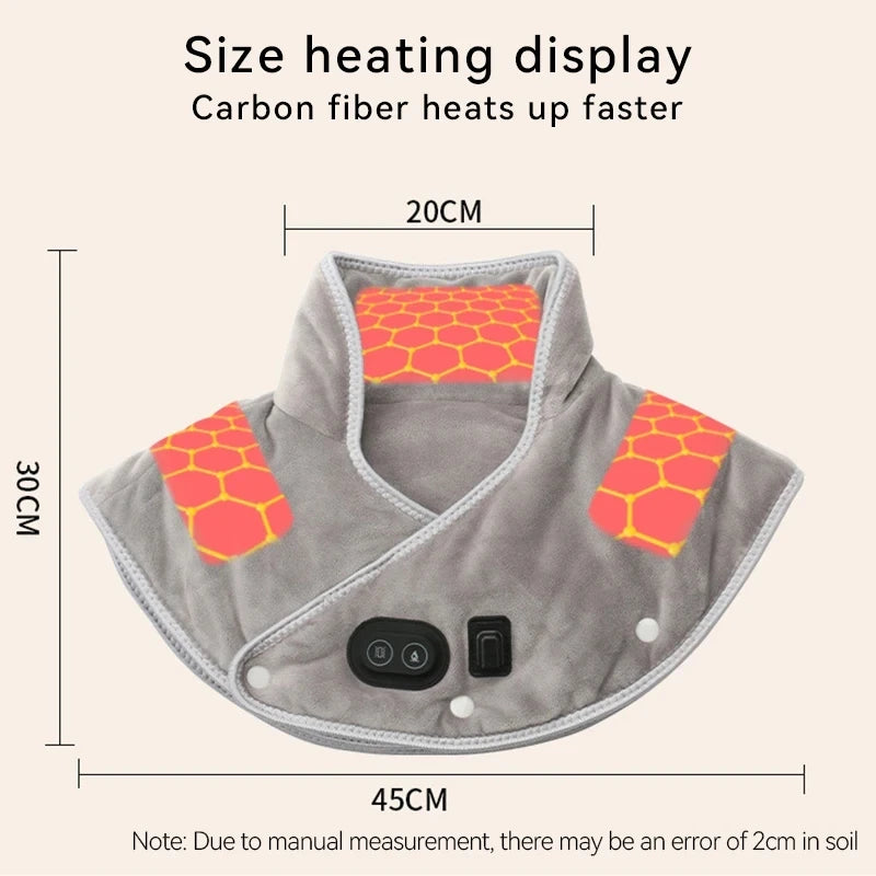 Electric Heated Neck & Shoulder Wrap with Vibration Comfort