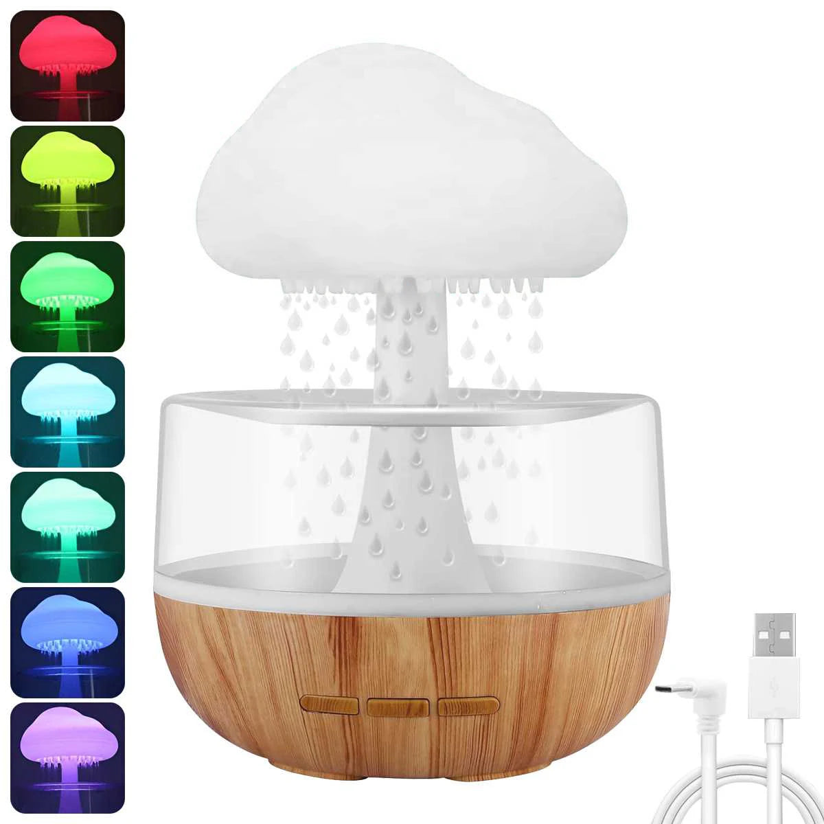 Rain Cloud Humidifier with LED Night Light