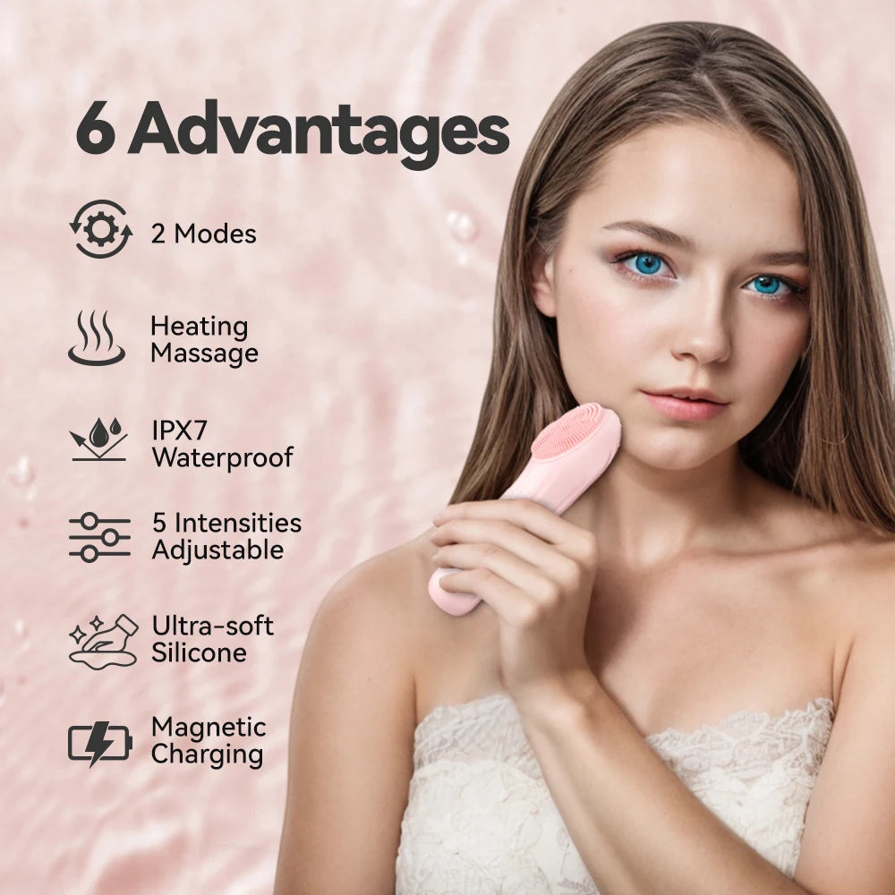 Sonic Waterproof Facial Cleansing Brush Rechargeable