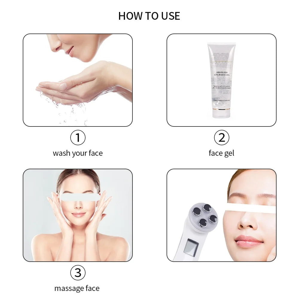 EMS Facial Beauty Device with LED Light