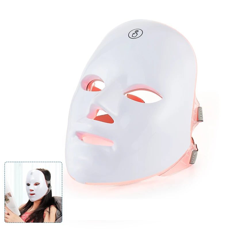 Wireless 7 Colour LED Face & Neck Beauty Mask Device