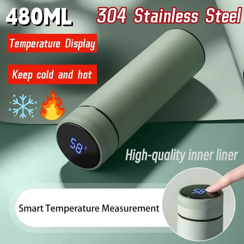 Smart Temperature Display Vacuum Flask 500ml Stainless Steel