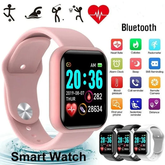 Smart Fitness Watch with Bluetooth Call & Health Tracking