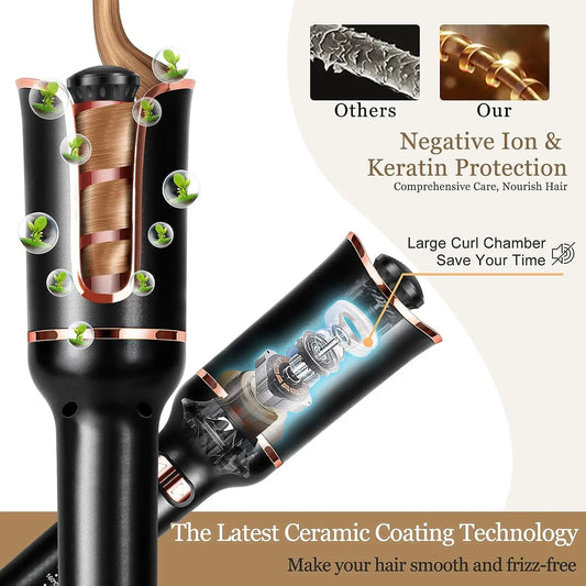 Automatic Ceramic Hair Curler – Cordless Styling Wand
