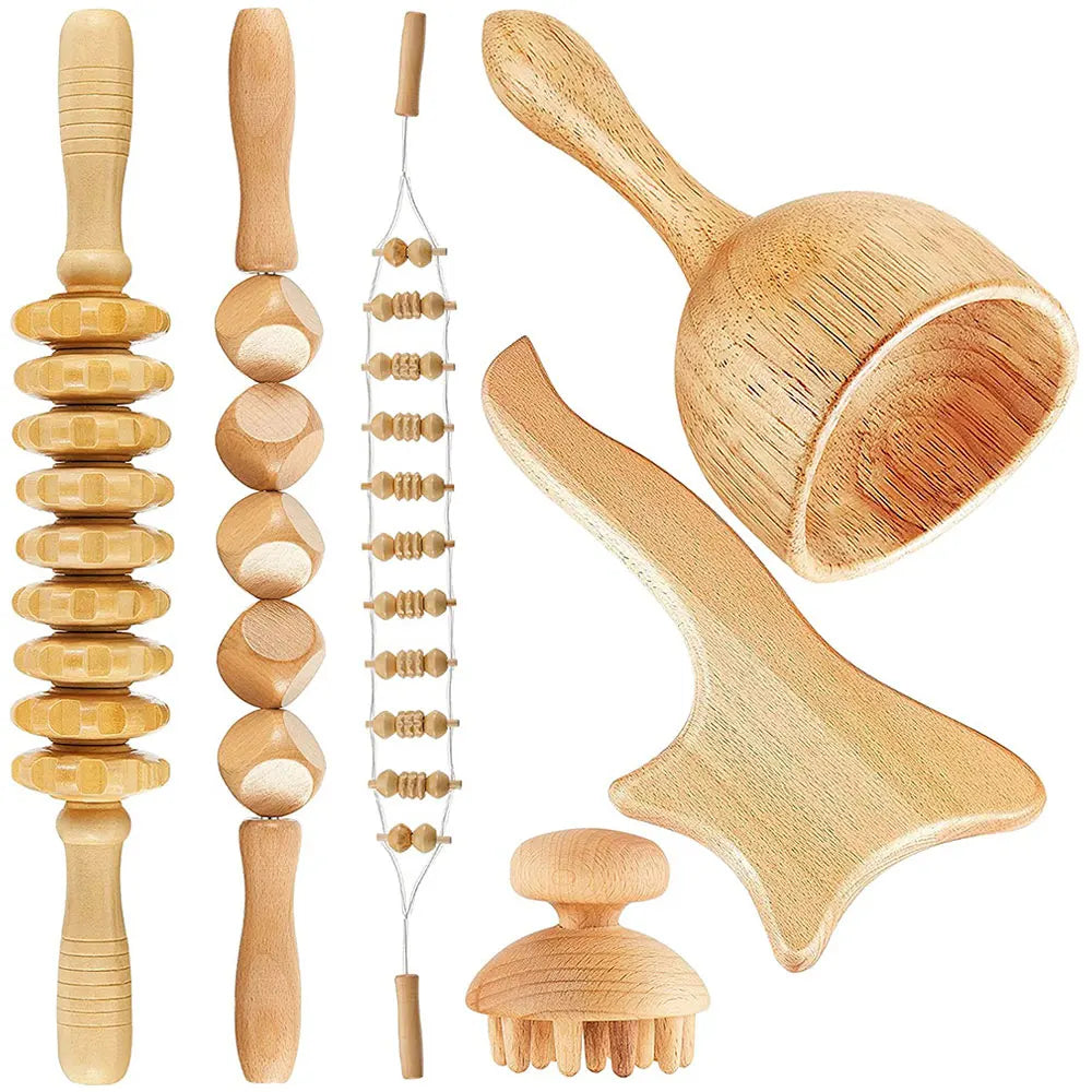 Wood Massage Tool for Body Relaxation & Muscle Recovery
