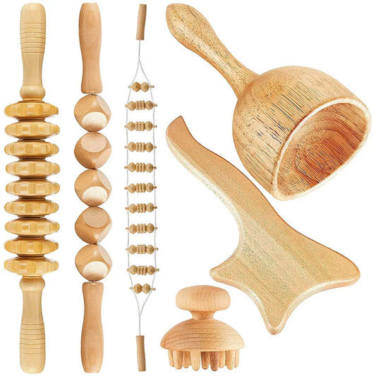 Wood Massage Tool for Body Relaxation & Muscle Recovery