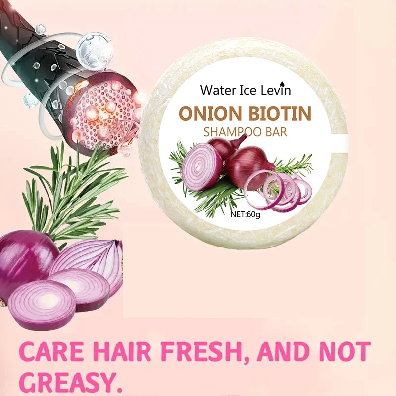 Onion and Biotin Shampoo Bar – Moisturising Hair Cleansing Soap