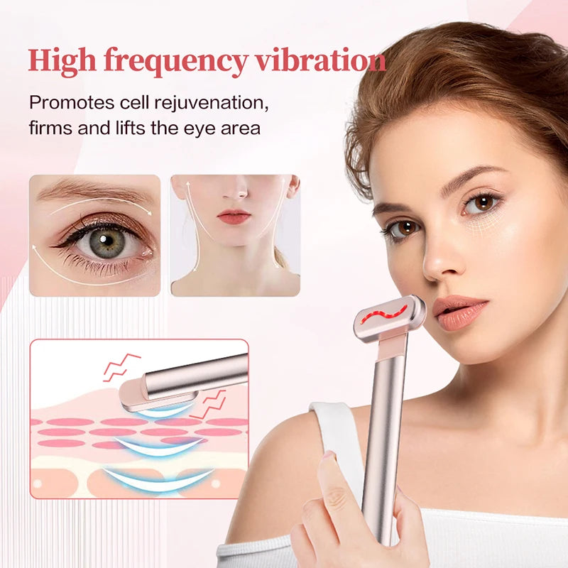 EMS Facial Beauty Wand with Light Modes Face Care Tool