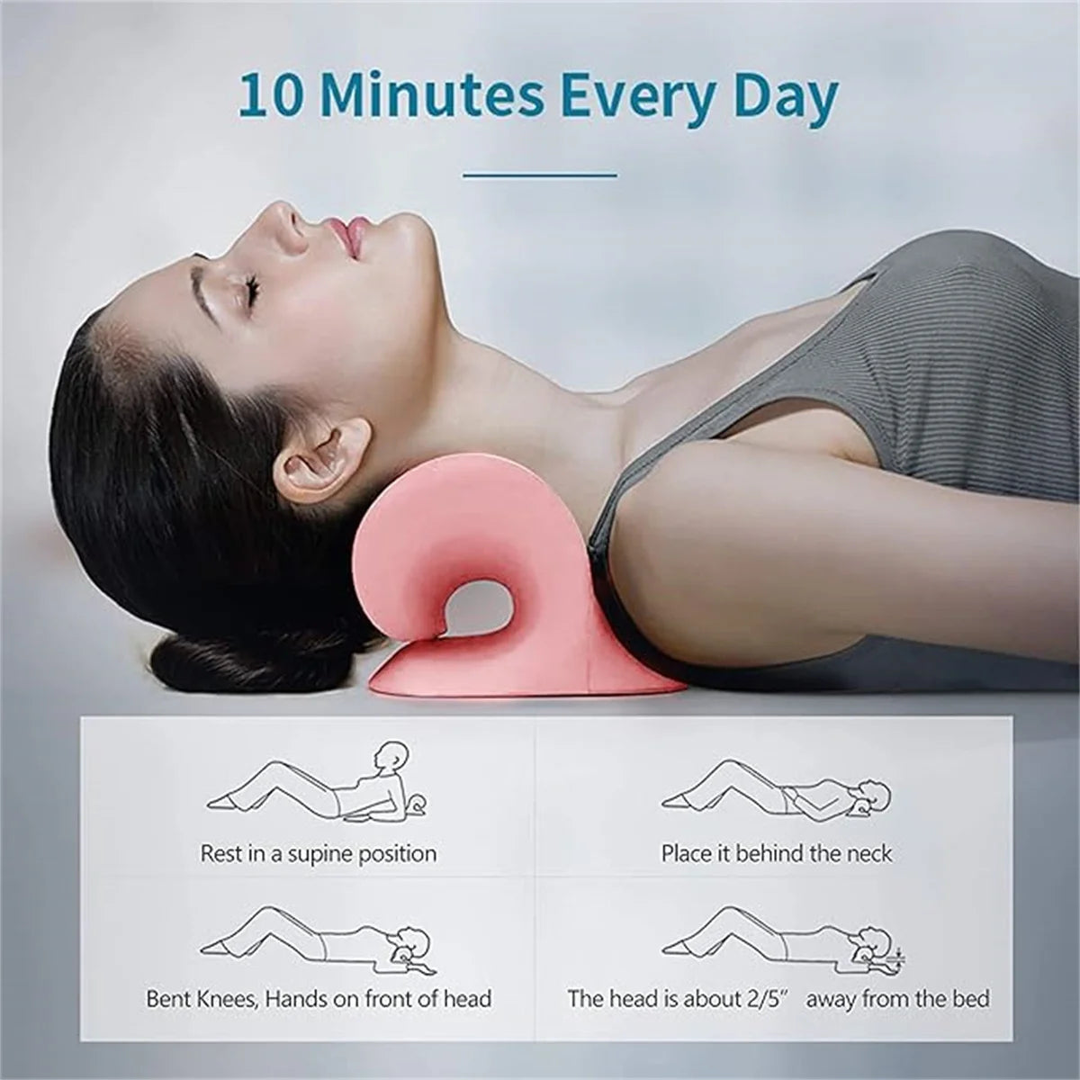 C-Shaped Neck Support Pillow Ergonomic Cushion