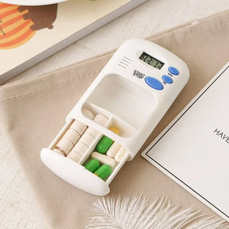 Mini Portable Pill Reminder Alarm Box with LED Display