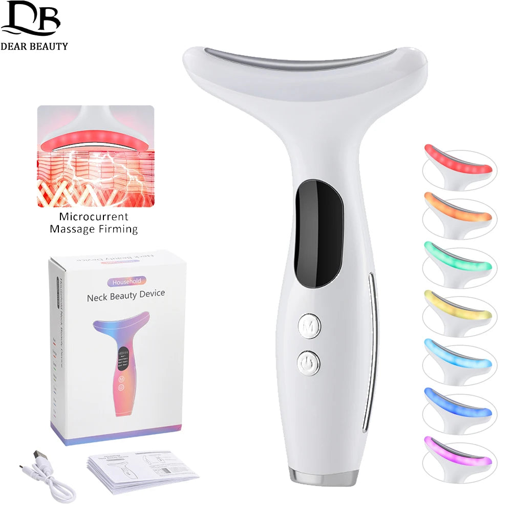 EMS Face & Neck Beauty Device with 7 LED Colours
