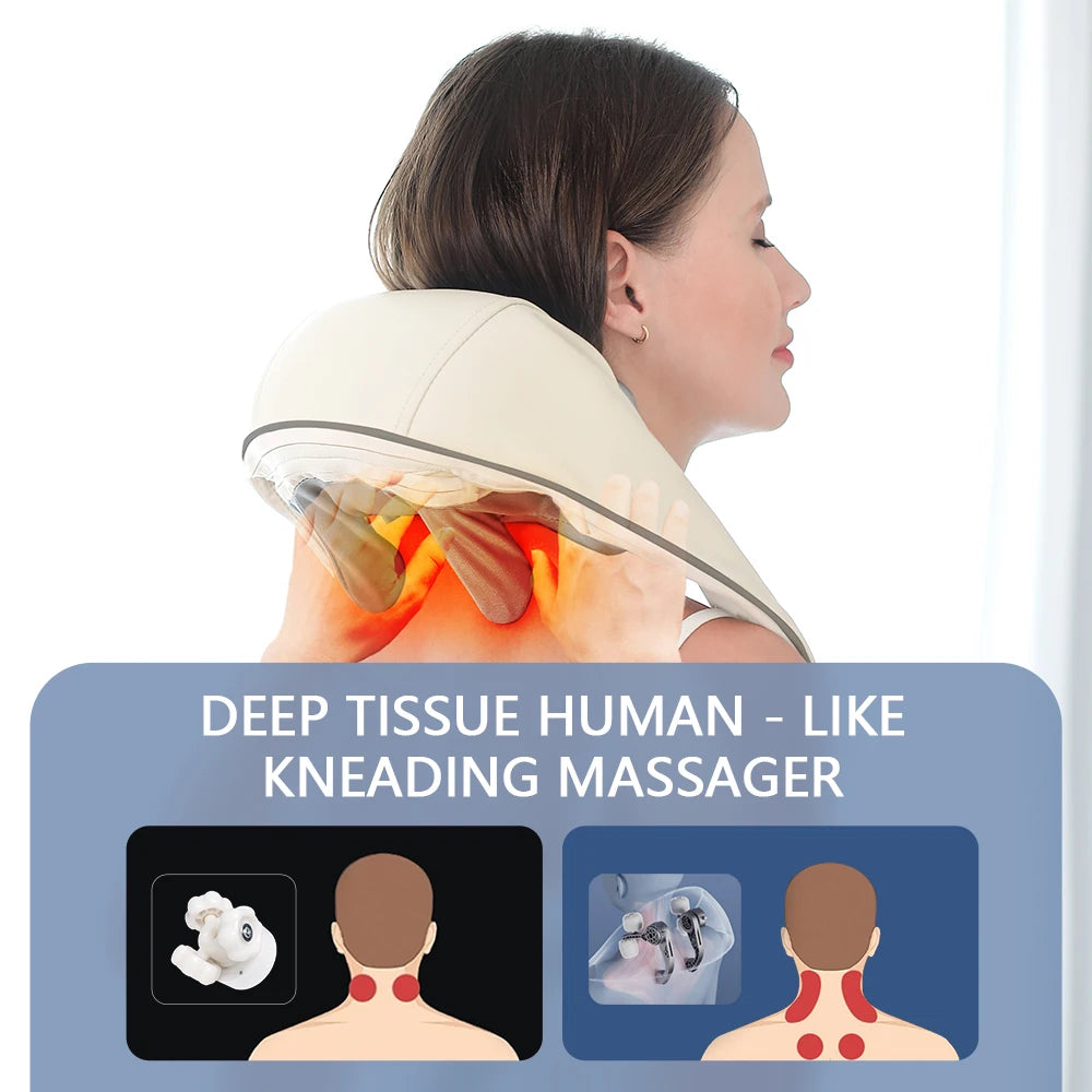 Wireless Neck & Shoulder Kneading Massager