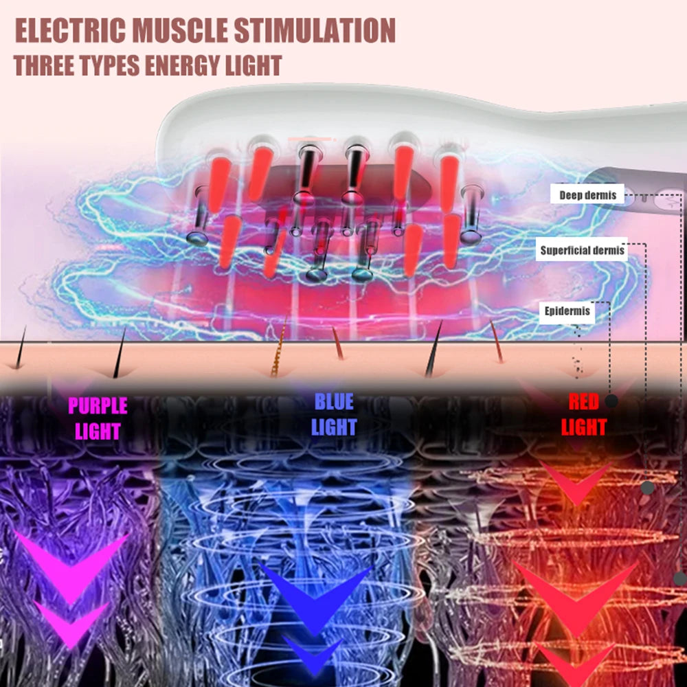 Electric Care Comb LED Modes & Oil Applicator Tool