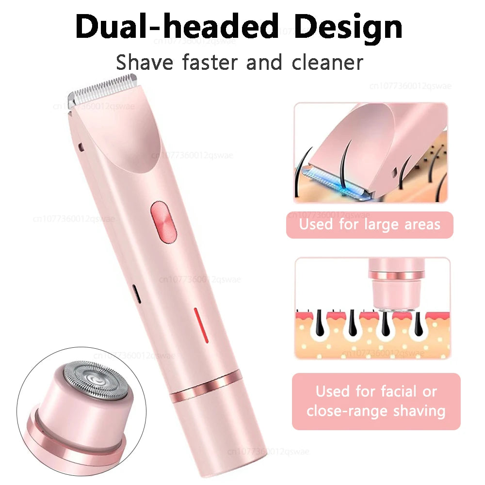 Electric Women's Dual Head Shaver & Hair Trimmer