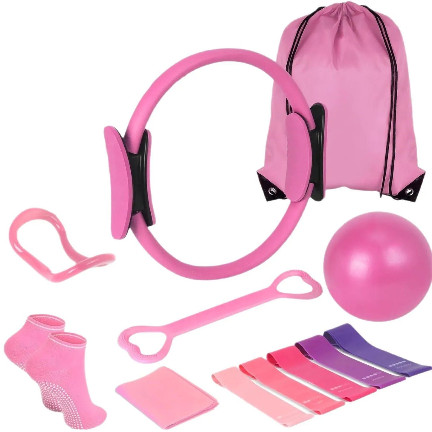 13 PCS Pilates Ball & Resistance Band Set for Home Workouts