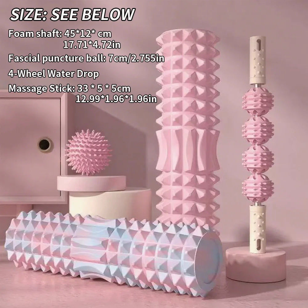 3-Piece Foam Roller & Massage Ball Fitness Set