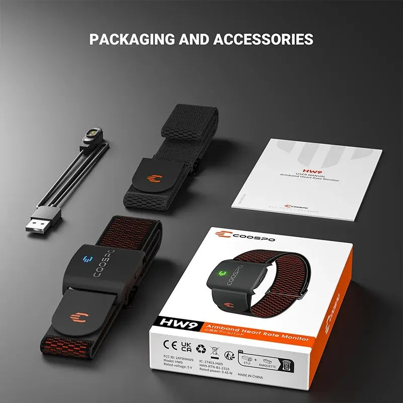 Bluetooth Heart Rate Monitor Armband Rechargeable