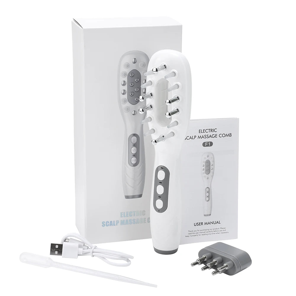 Electric Care Comb LED Modes & Oil Applicator Tool