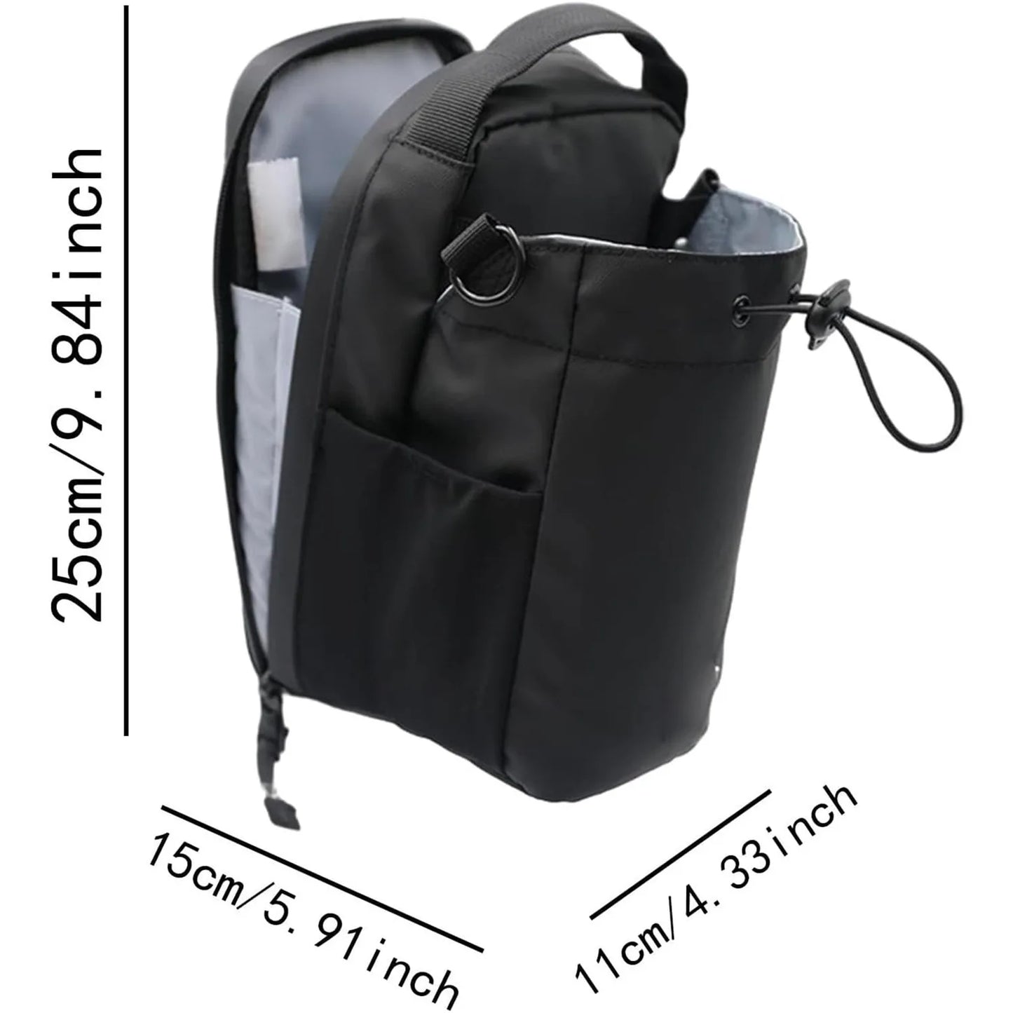 Magnetic Fitness Water Bottle Bag Large Capacity