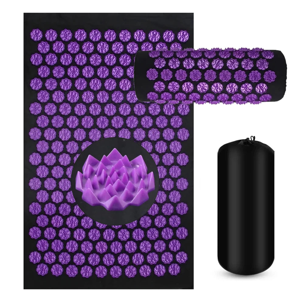 Acupressure Style Yoga Mat with Cushion Spike Design
