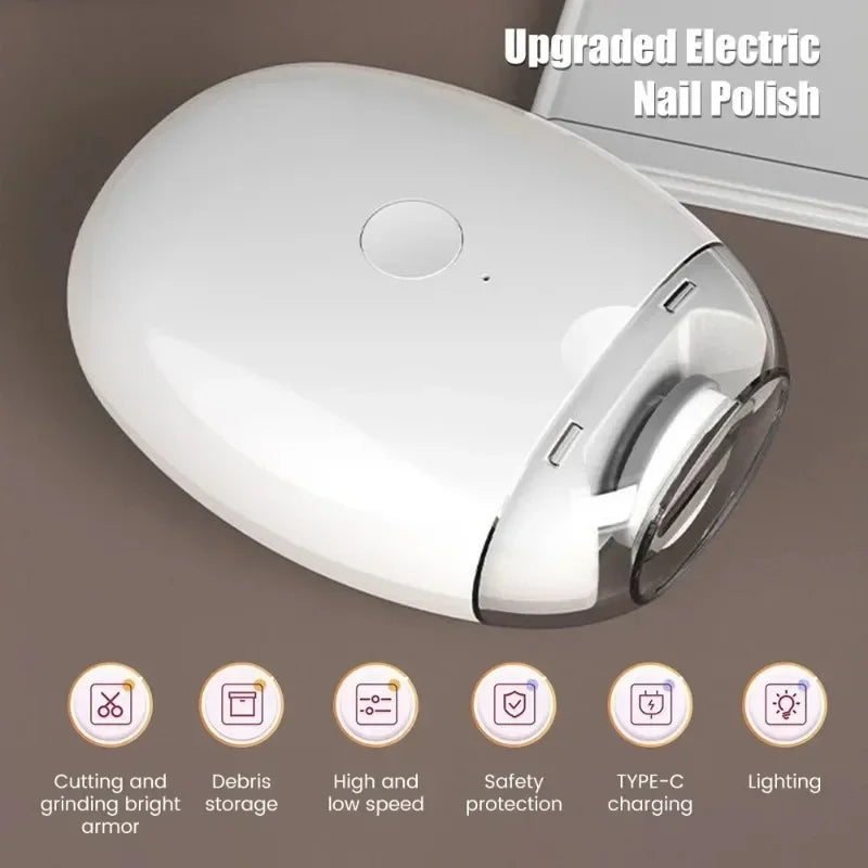 2-in-1 Electric Nail Clipper with LED Light