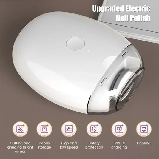 2-in-1 Electric Nail Clipper with LED Light