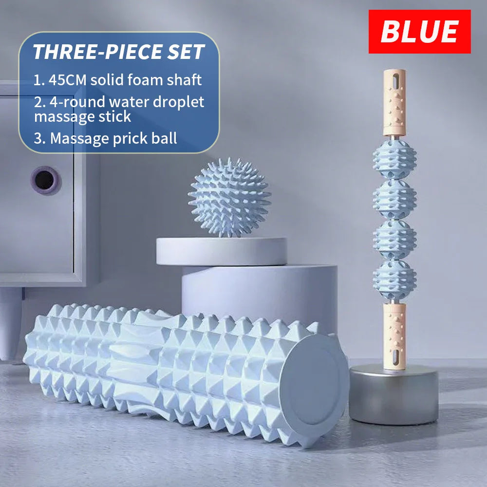 3-Piece Foam Roller & Massage Ball Fitness Set