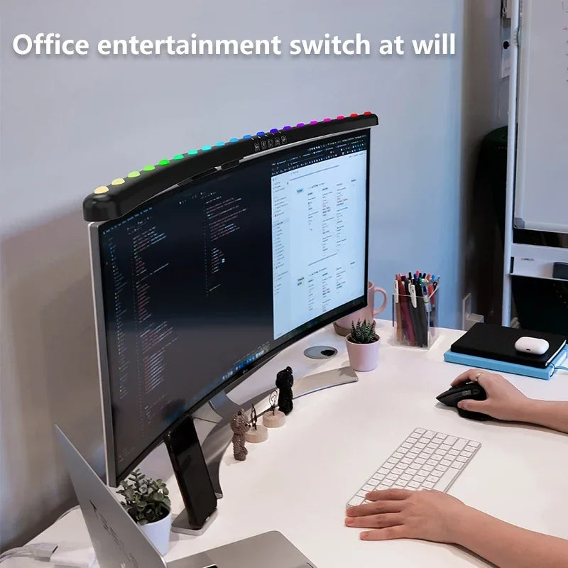 LED Monitor Light Bar with Stepless Dimming & RGB Backlight