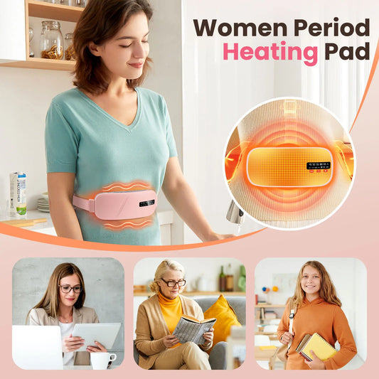 Heated Waist Massager Belt – Adjustable Vibration & Warmth Support
