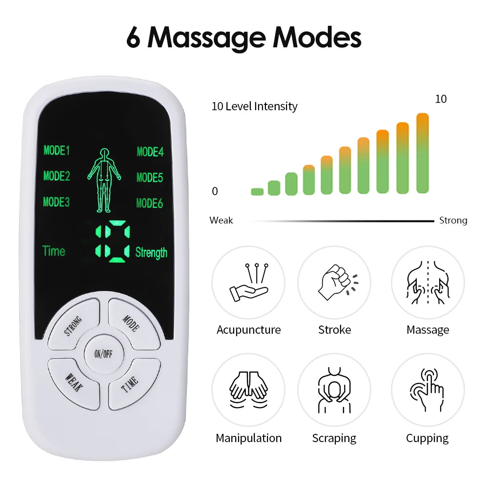 EMS Muscle Stimulator – 6 Modes Pulse Massager