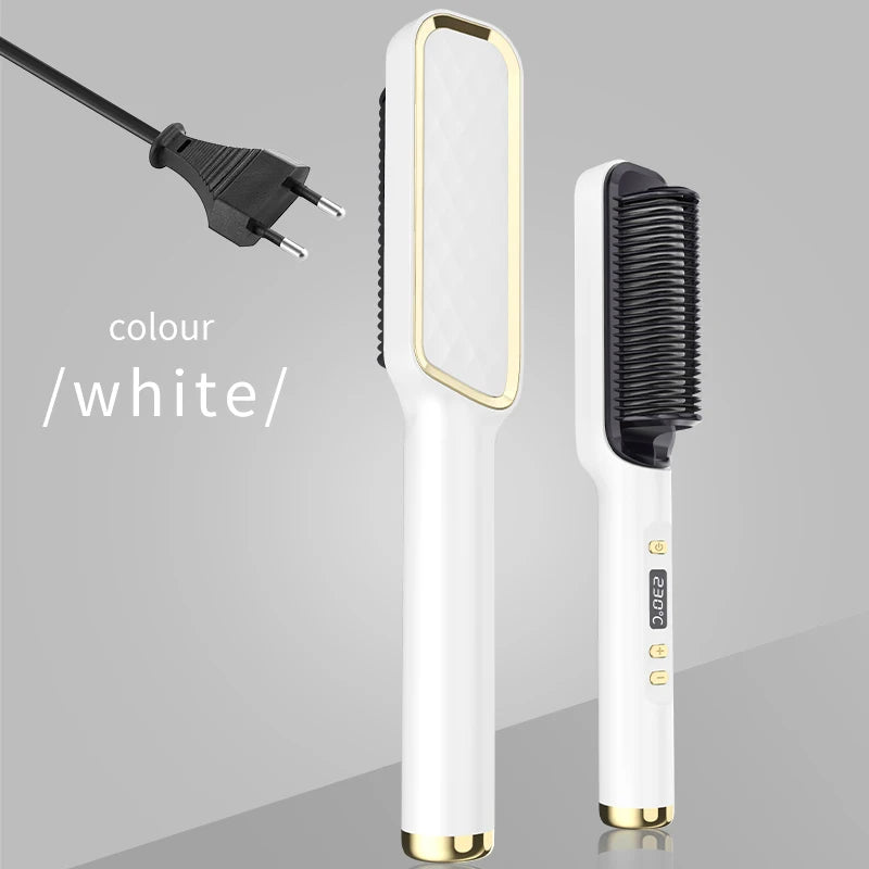 Electric Hot Comb Hair Straightening Brush Ionic Design