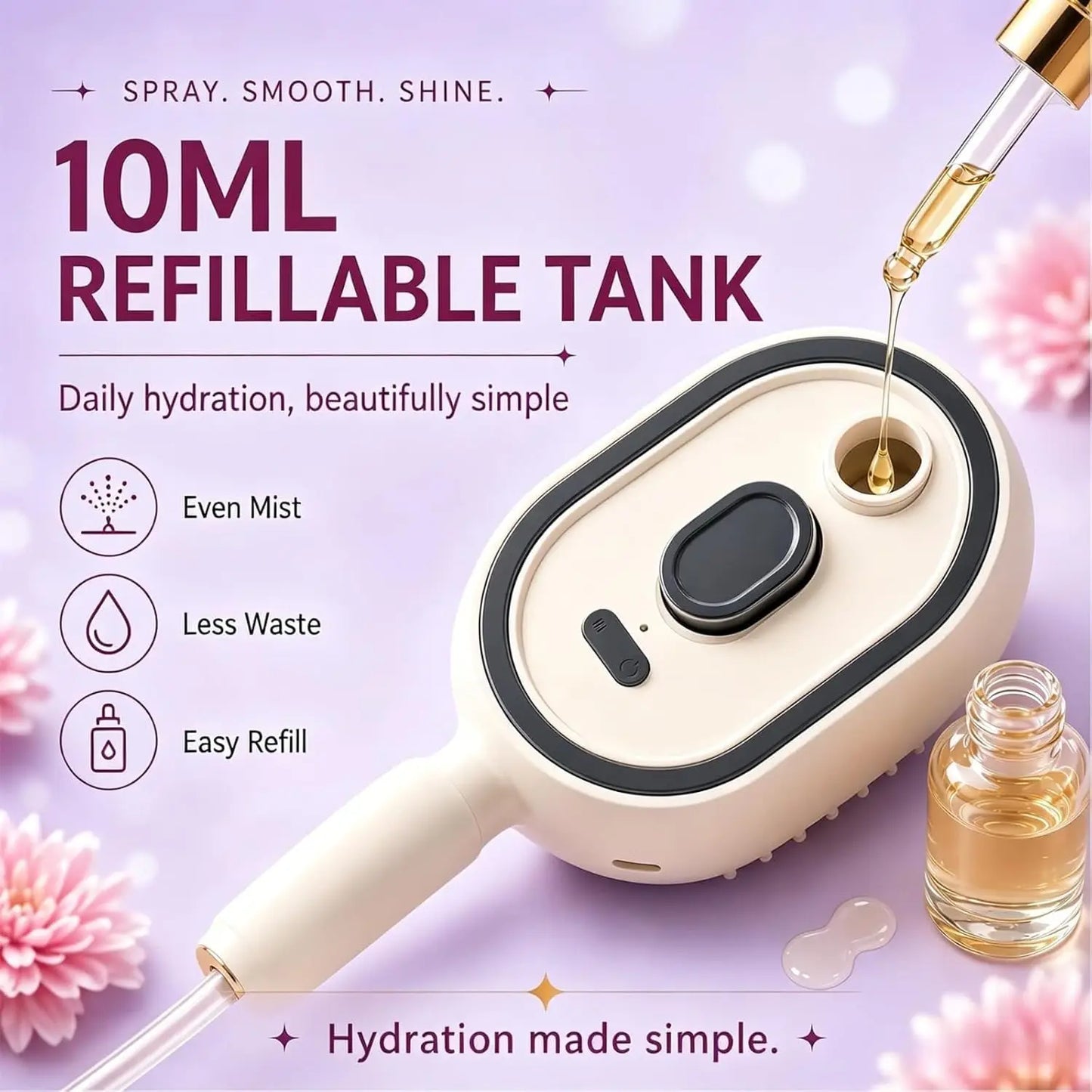 Electric Steam Hair Smoothing Brush