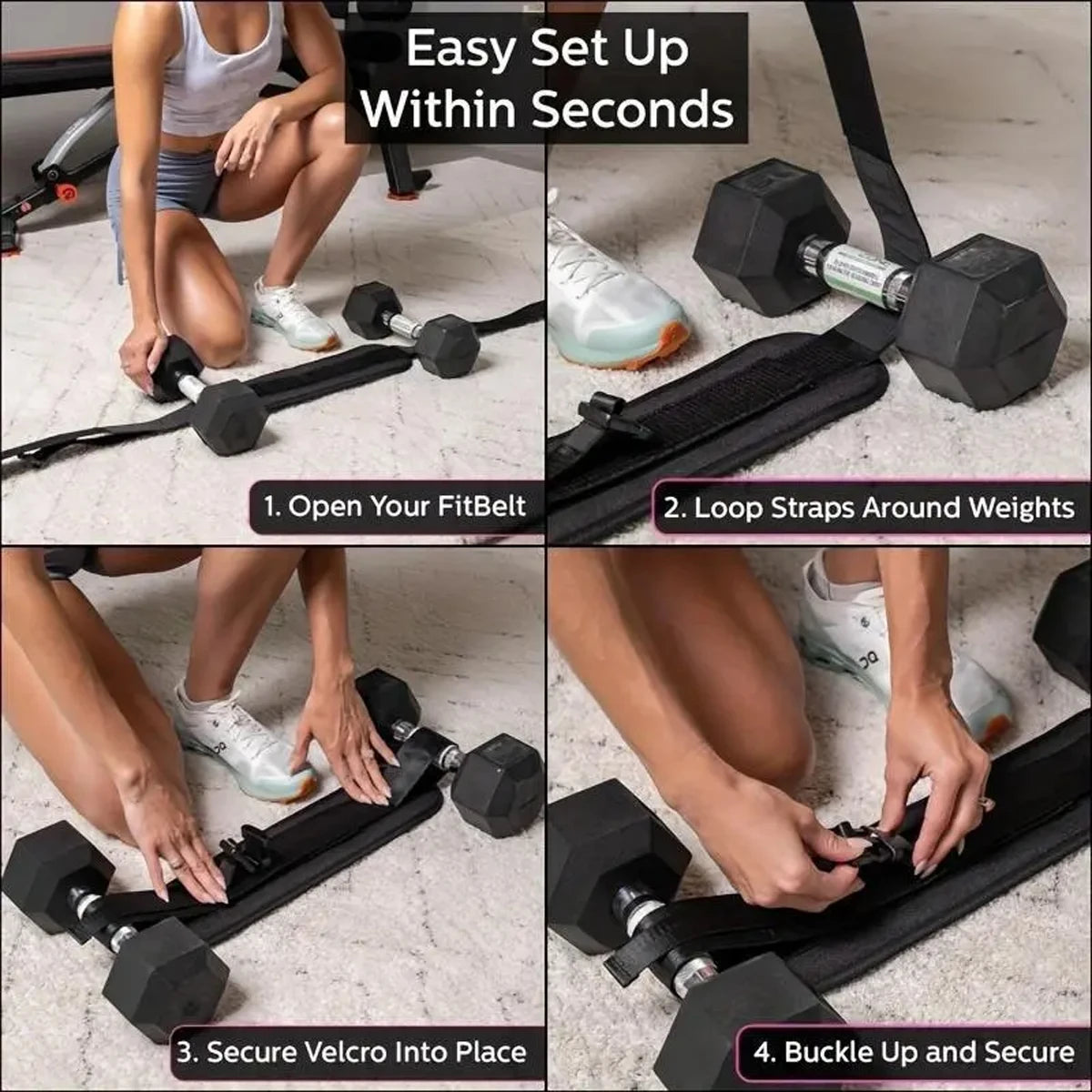 Adjustable Weighted Waist Belt Home Fitness Training