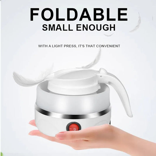 Mini Folding Travel Kettle 0.6L – Portable 600W Electric Heater