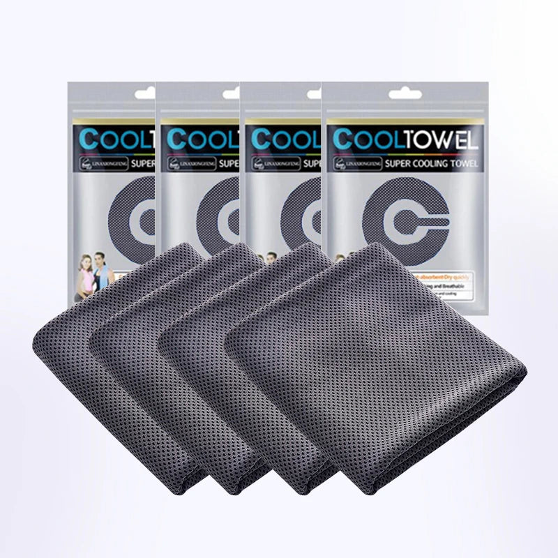 4pcs Cooling Sports Towels Soft Outdoor Fitness Set