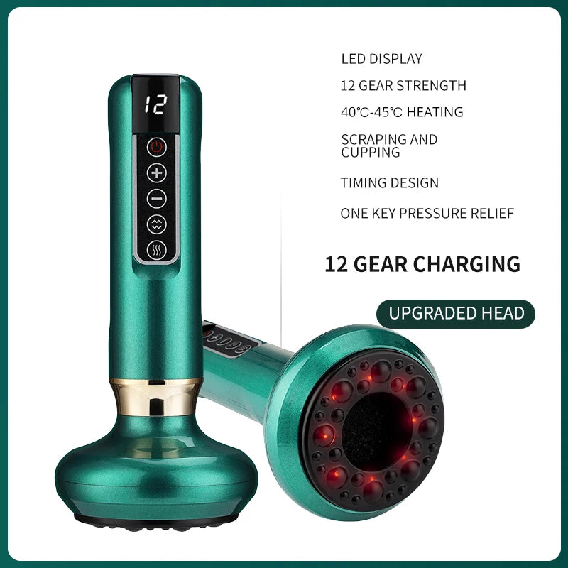 Smart Electric Vacuum Cupping Device Heat Modes
