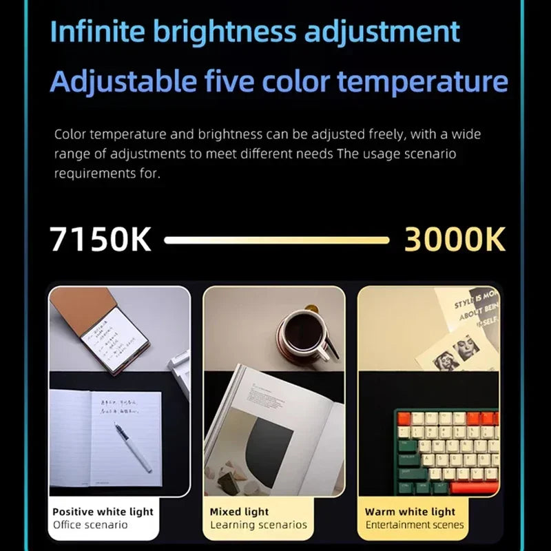 LED Monitor Light Bar with Stepless Dimming & RGB Backlight