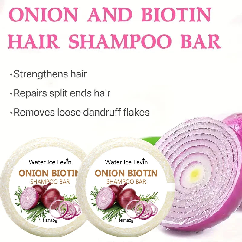 Onion and Biotin Shampoo Bar – Moisturising Hair Cleansing Soap
