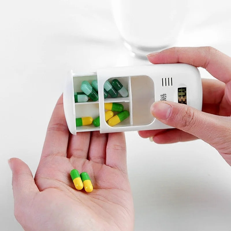 Mini Portable Pill Reminder Alarm Box with LED Display